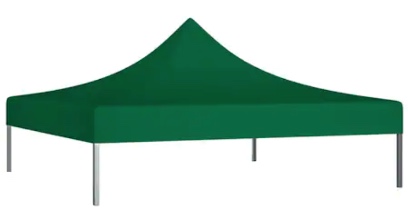 Copertina acoperis cort tip pop-up, vidaXL, Poliester, 600D, 2 x 2 m, Verde