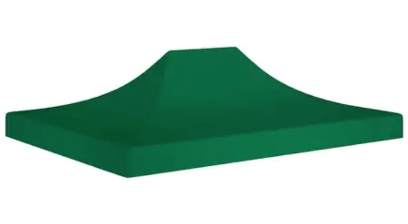 Copertina acoperis cort tip pop-up, vidaXL, Poliester, 600D, 4.5 x 3 m, Verde