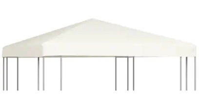 Copertina acoperis pavilion de petrecere, vidaXL, Poliester, 3 x 3 m, 310g/m2, alb