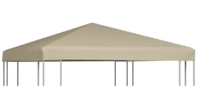 Copertina acoperis pavilion de petrecere, vidaXL, Poliester, 3 x 3 m, 310g/m2, Bej