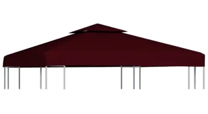 Copertina acoperis pavilion de petrecere, vidaXL, Poliester, 3 x 3 m, 310g/m2, Grena