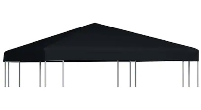 Copertina acoperis pavilion de petrecere, vidaXL, Poliester, 3 x 3 m, 310g/m2, Gri