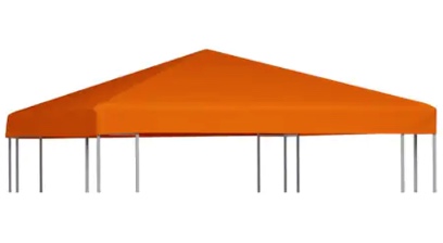 Copertina acoperis pavilion de petrecere, vidaXL, Poliester, 3 x 3 m, 310g/m2, Portocaliu