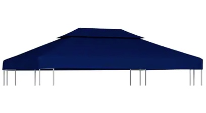 Copertina acoperis pavilion de petrecere, vidaXL, Poliester, 4 x 3 m, 310g/m2, Albastru