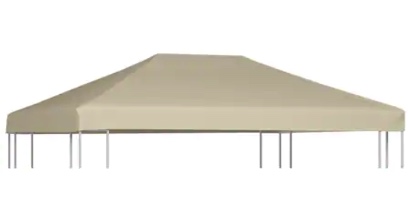 Copertina acoperis pavilion de petrecere, vidaXL, Poliester, 4 x 3 m, 310g/m2, Bej