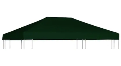 Copertina acoperis pavilion de petrecere, vidaXL, Poliester, 4 x 3 m, 310g/m2, Verde