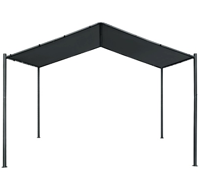 Pavilion gradina, en.casa, Dogliola, 400 x 350 x 258 cm, metal/poliester, gri inchis