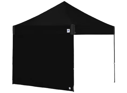 Perete lateral pavilion gradina, negru, 3x3 